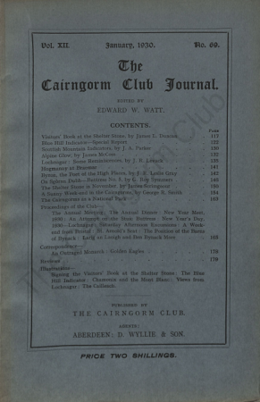 The Cairngorm Club Journal No 69 cover
